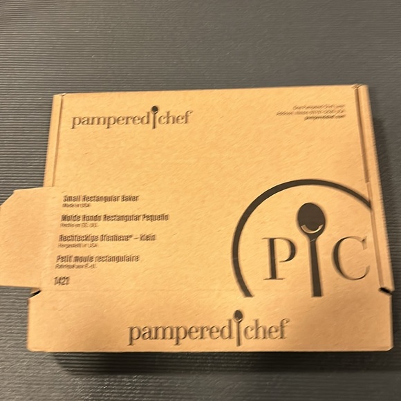 Pampered Chef rectangle Stoneware Baker 6x9 1421 - Picture 2 of 5